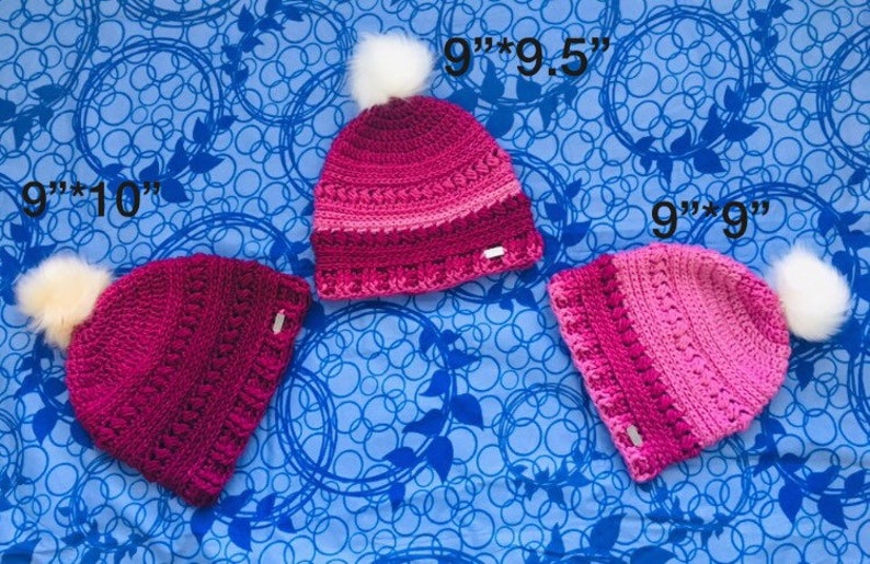 Crochet beanie with faux fur pom!