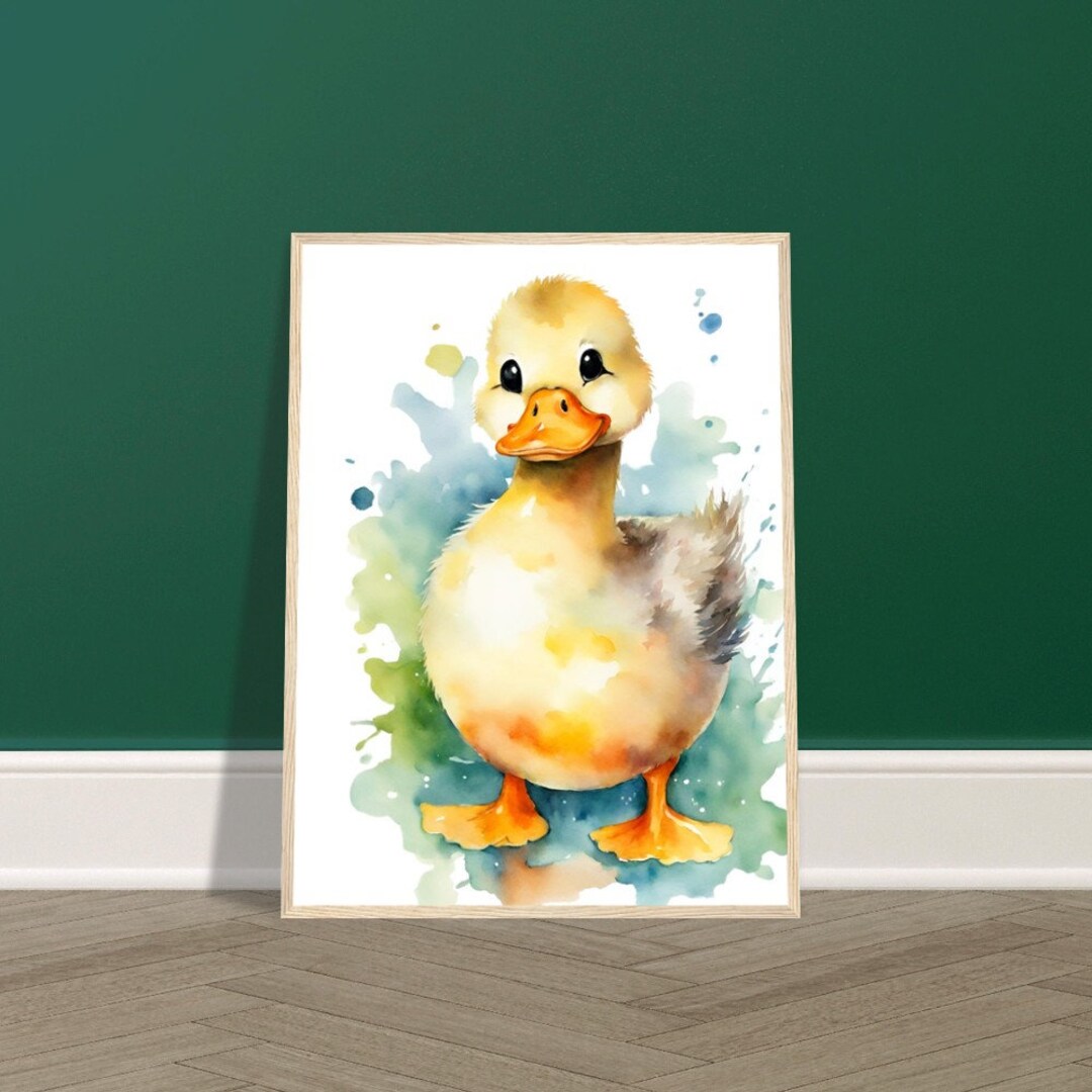 Childrens Wall Decor Duck Duck Art Duck Poster Duck Etsy