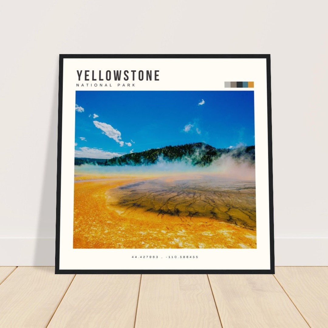 Yellowstone Print Yellowstone Poster Yellowstone Wall Art Etsy