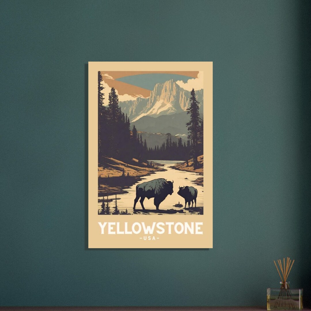 Yellowstone Art, Yellowstone Poster, Yellowstone Canvas, Yellowstone
