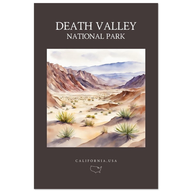 Death Valley, Death Valley Art, Death Valley Poster, Death Valley