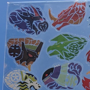 Bakugan Battle Brawlers Clear Sticker Set of 6 Heroes