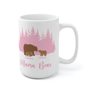 Mama Bear Mug, Grandma Bear Mug, Mama Bear Gift, Mama Bear Cup, Mom Mug Personalized image 5