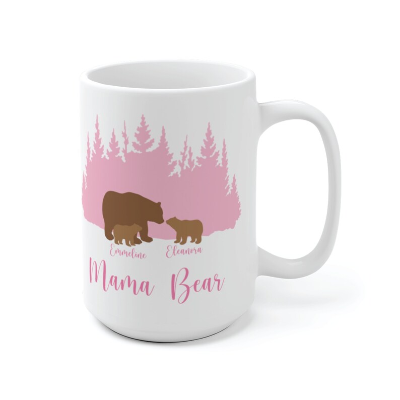Mama Bear Mug, Grandma Bear Mug, Mama Bear Gift, Mama Bear Cup, Mom Mug Personalized image 5