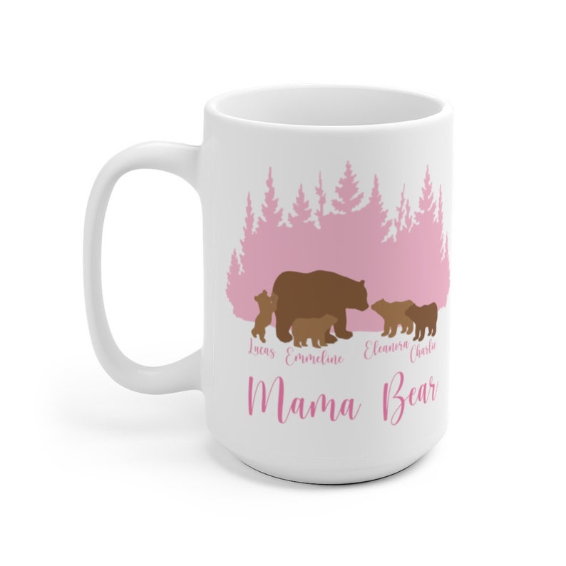 Mama Bear Mug, Grandma Bear Mug, Mama Bear Gift, Mama Bear Cup, Mom Mug Personalized image 3