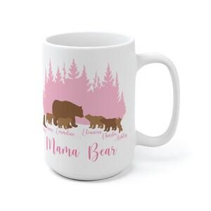 Mama Bear Mug, Grandma Bear Mug, Mama Bear Gift, Mama Bear Cup, Mom Mug Personalized image 8