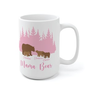 Mama Bear Mug, Grandma Bear Mug, Mama Bear Gift, Mama Bear Cup, Mom Mug Personalized image 6