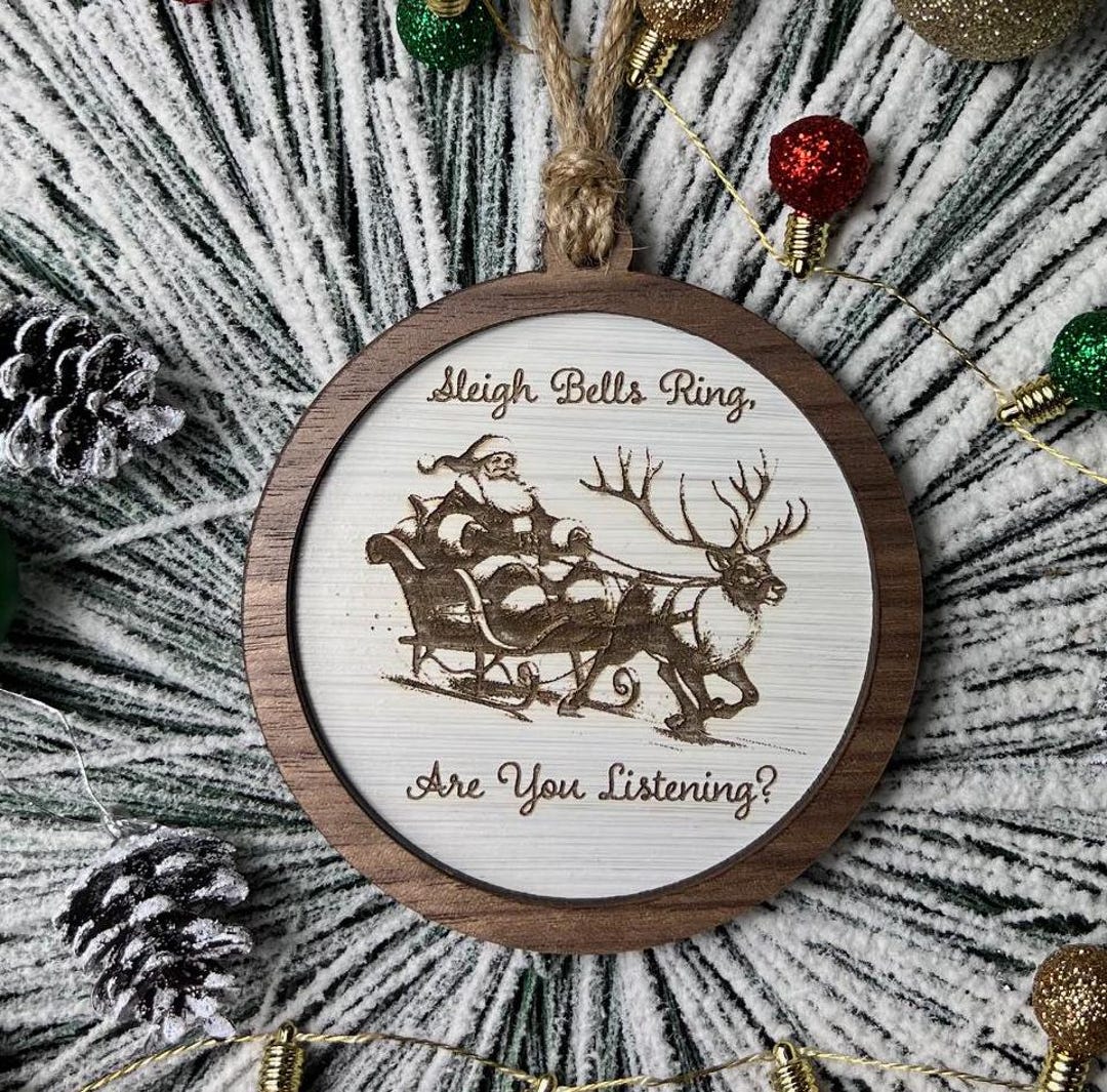 Santa In Sleigh Ornament main image 1
