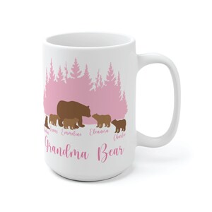 Mama Bear Mug, Grandma Bear Mug, Mama Bear Gift, Mama Bear Cup, Mom Mug Personalized image 10