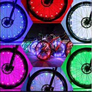 2 pc LED Wheel Light Set- USB Rechargeable – 15 Modes