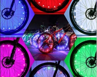 2 pc LED Wheel Light Set- USB Rechargeable – 15 Modes