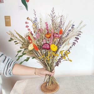 mixed grass bouquet for vase，dried flower bouquet，flower arrangement，desktable ornaments，home decor，wedding flower decoration，