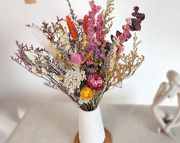 mixed flower bouquet for vase，dry flower bouquet for wedding，dry flower arrangement，home decoration，wedding flower decor