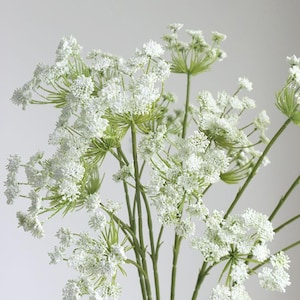 20‘’ Faux Queen Anne's Lace flower，artificial plants，DIY Flower Arrangements，Home Wedding Decor，artificial flower in vase image 1