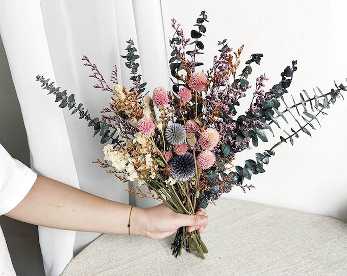 dried flowers bouquet for wedding，dry flower arrangement，natural eucalyptus bouquet ，bouquet for vase filling，home/wedding bouquets decor