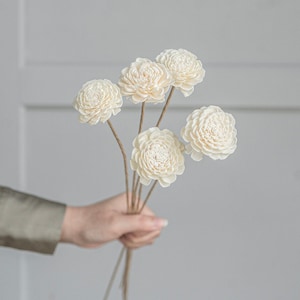 sola flower for vase filling，artificial white flower，dried flower arrangement，home decoration，wedding flower decor