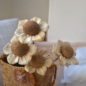 2 pcs handmade wood flower，dried flower branches，flower arrangement，vase filling boho decor，wedding flower，home decor