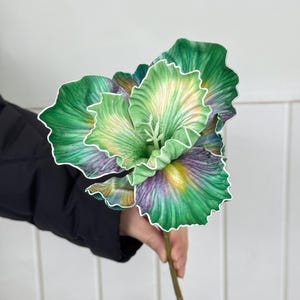 3D Realistic artificial Faux iris flower，real touch faux iris flower，flower arrangement，fake flower for vase filler，home wedding decor Green