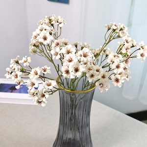 Fake white flowers branches, artificial flowers with stems, real touch flowers, flower arrangements, flowers for vases, home/wedding decor