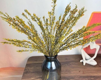 Preserved yellow flower bunch, natural flower for vase filler, dried flower arrangement ,  home decor，wedding flower decor，fall style decor