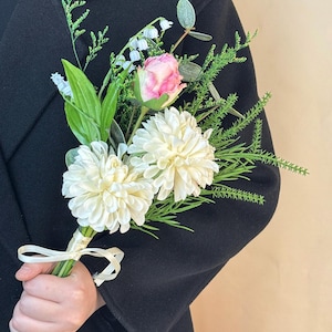 Artificial flower bouquets, flower bouquets for vases filler, artificial flower arrangements, home/wedding bouquets decor, gifts for her