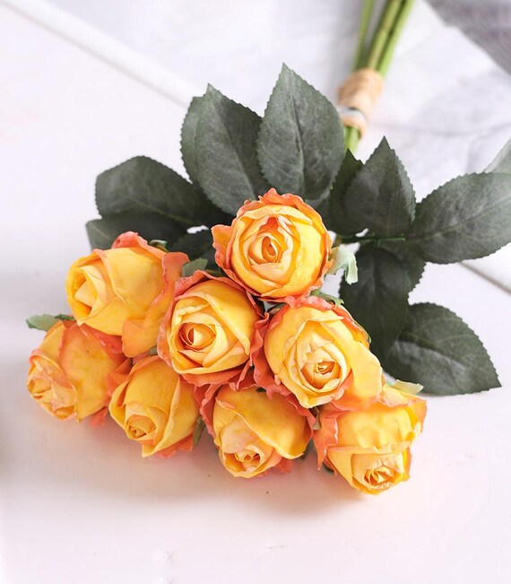 Knstliche gelbe Rosen - knstliches Blumengesteck, Hochzeitsdekor,  DIY-Blumen fr Blumenstrue/Kranz/Vase/Zuhause/Hochzeit - Etsy sterreich