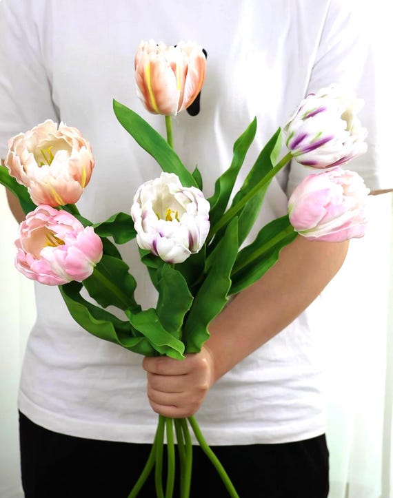 25-Zoll-knstliche Papageientulpen-Stiele, realistisches knstliches  Blumenarrangement, knstliche Tulpe fr Vase, Hochzeitsdekor - Etsy  sterreich