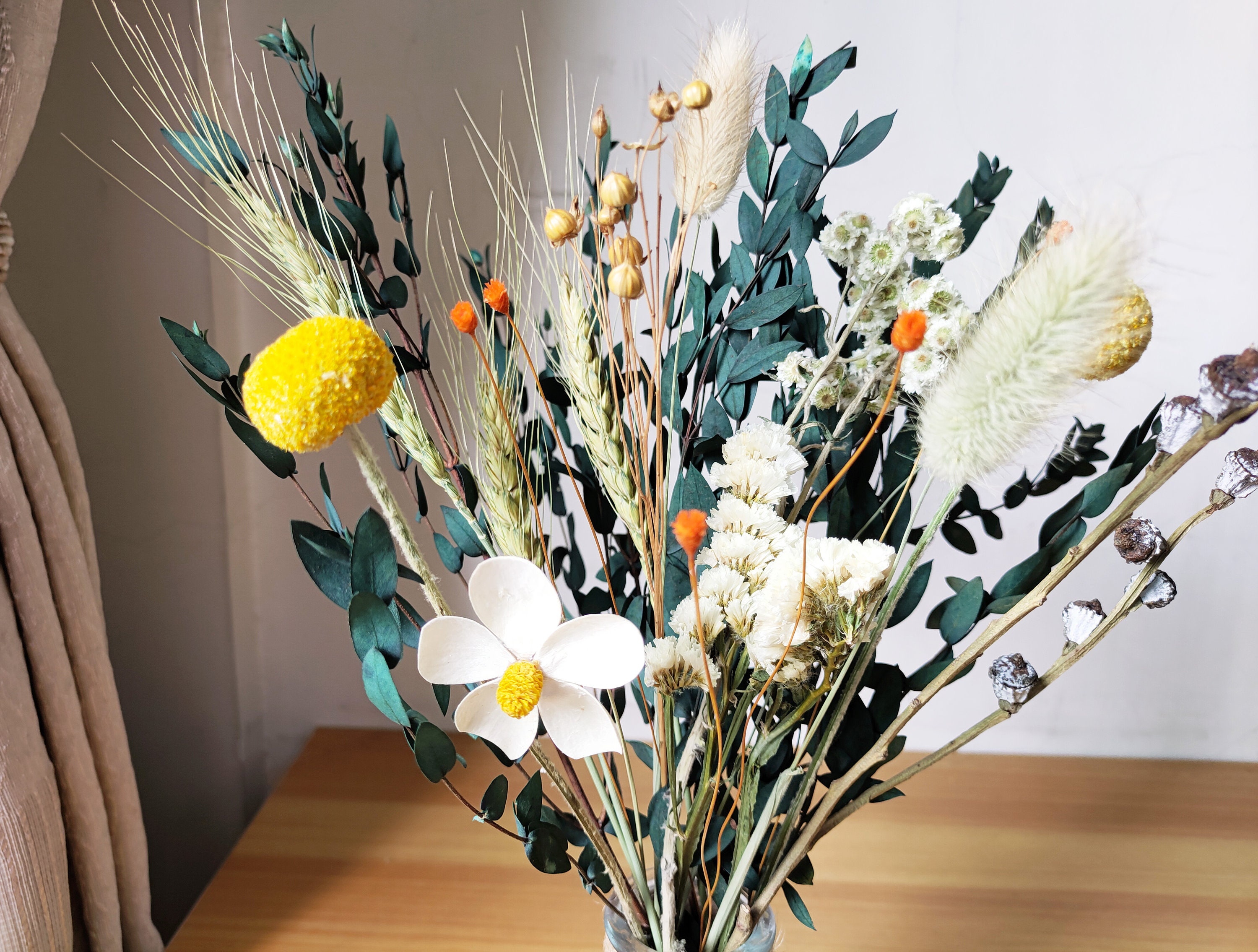 Dried bouquet with vasedried flowers bouquetdried flowers Etsy