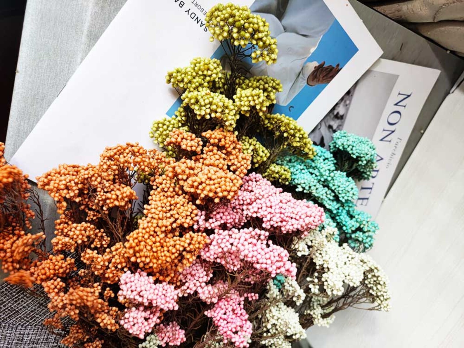 5 color dry rice flowers preserved rice flowers bouquetdried Etsy