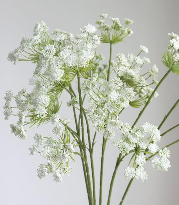 20‘’ Faux Queen Anne's Lace flower，artificial plants，DIY Flower Arrangements，Home Wedding Decor，artificial flower in vase