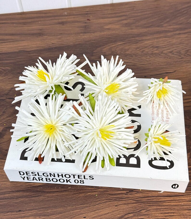 Fake Hand Craft Fake Chrysanthemum Head,faux Realistic Dahlia,diy Craft Supply ...