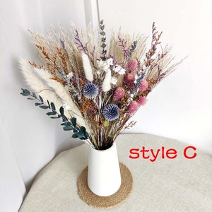 5 style dried flower bouquet for vase，natural flower bouquet，dried flower arrangement，wedding bouquet decor，home decor，gift for her