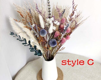 5 style dried flower bouquet for vase，natural flower bouquet，dried flower arrangement，wedding bouquet decor，home decor，gift for her