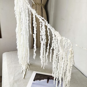 5 sticks white Hanging Amaranthus，Hanging Amaranthus bunch，dry flowers  arrangement，flowers garlands，hanging wall decor，wedding home decor