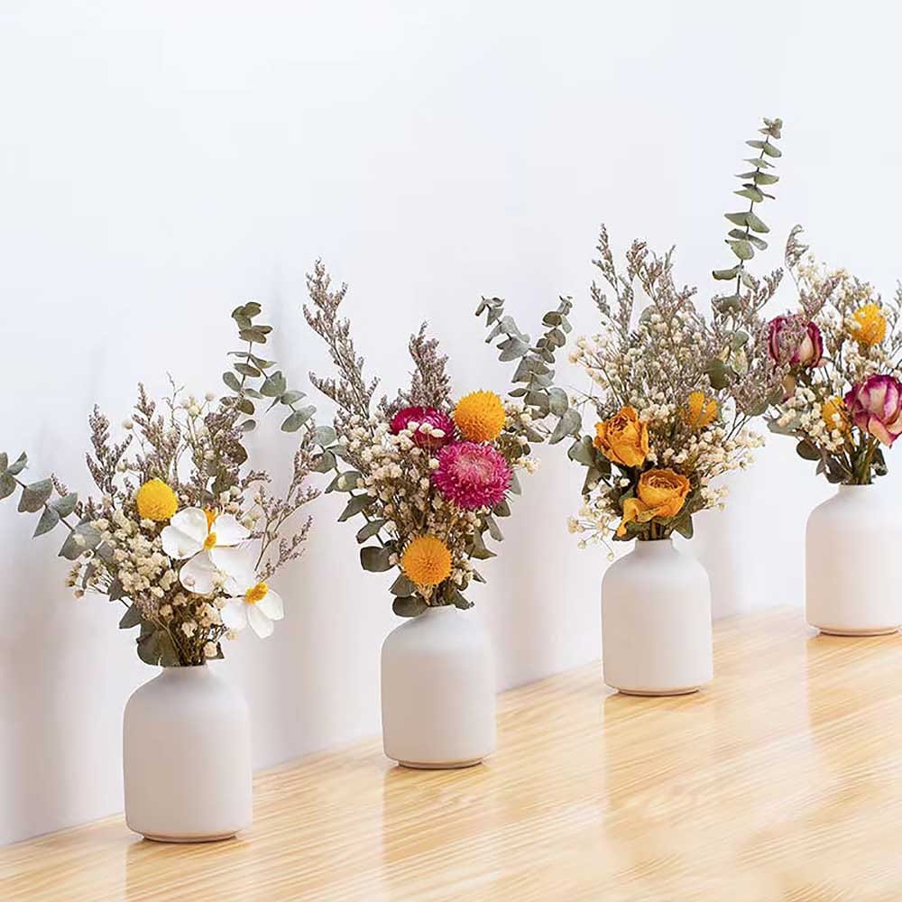 Cabilock 2 Vasi In Ceramica Per Idroponica, Minivasetti Da Tavolo Con Forma Unica, Decorativi Per Fiori E Piante