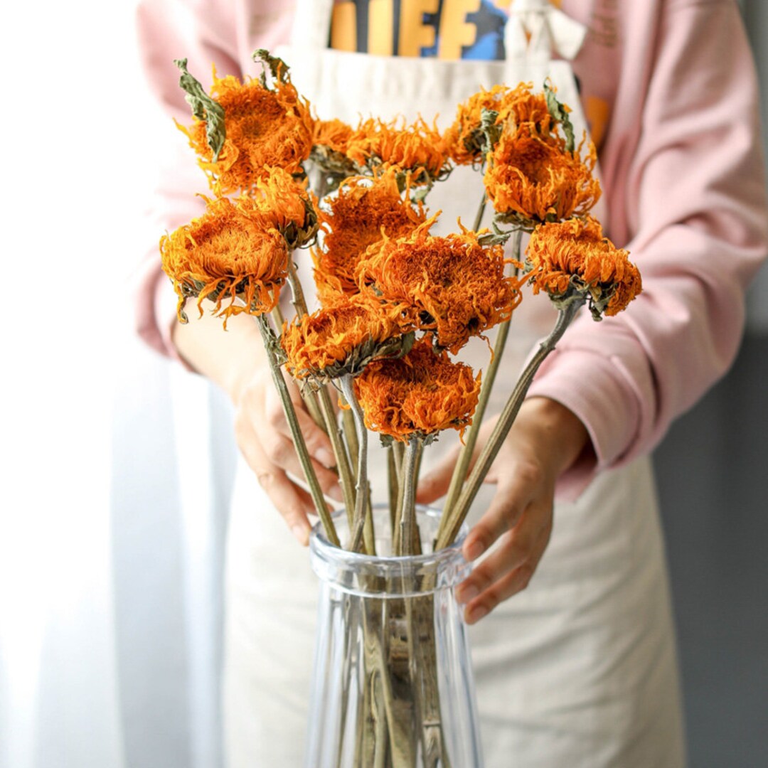 Dried Yellow Sunflowers natural Sunflowers Bouquetdried Etsy