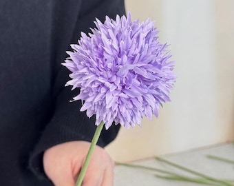 Sztuczna kula chryzantemy, sztuczny kwiat jedwabny, sztuczna kompozycja kwiatowa, kwiat do wazonu, dom/dekoracje ślubne, kwiaty DIY, kula z kwiatów szczypiorku