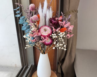 natural bouquet in vase，dried flower bouquet for vase， dried flower arrangement，home decoration，centerpiece decor，wedding decor，gift for her