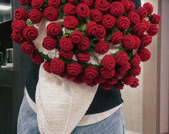 Finished crochet rose bouquet blanket, handmade bouquet blanket, knitted rose blanket, mother's day gift, crochet  blanket, gift for her