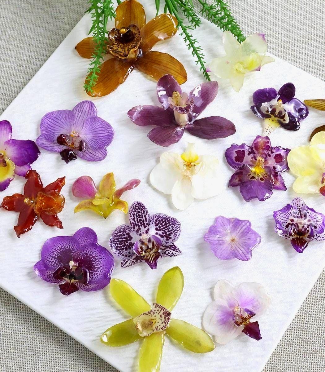 蘭の花のブローチ - Etsy 日本
