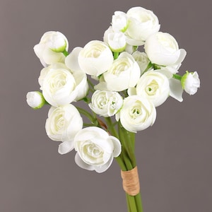Artificial Ranunculus bunch, Silk Wedding Flowers, Faux Floral Arrangement, DIY Home weding  Decor