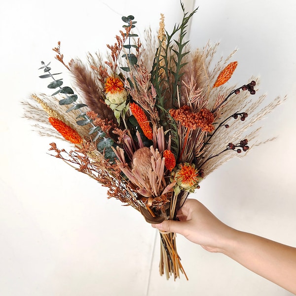 natural dried bouquet ，dried flower arrangement for vase filling，bohemian style bouquet，home decor，wedding flower decor，centerpiece decor