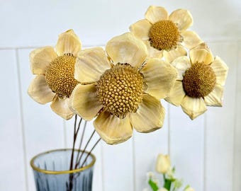 handmade wood flowers，unique woodchip dried flowers，dry flower for vase filler，flower arrangement，boho home wedding decor