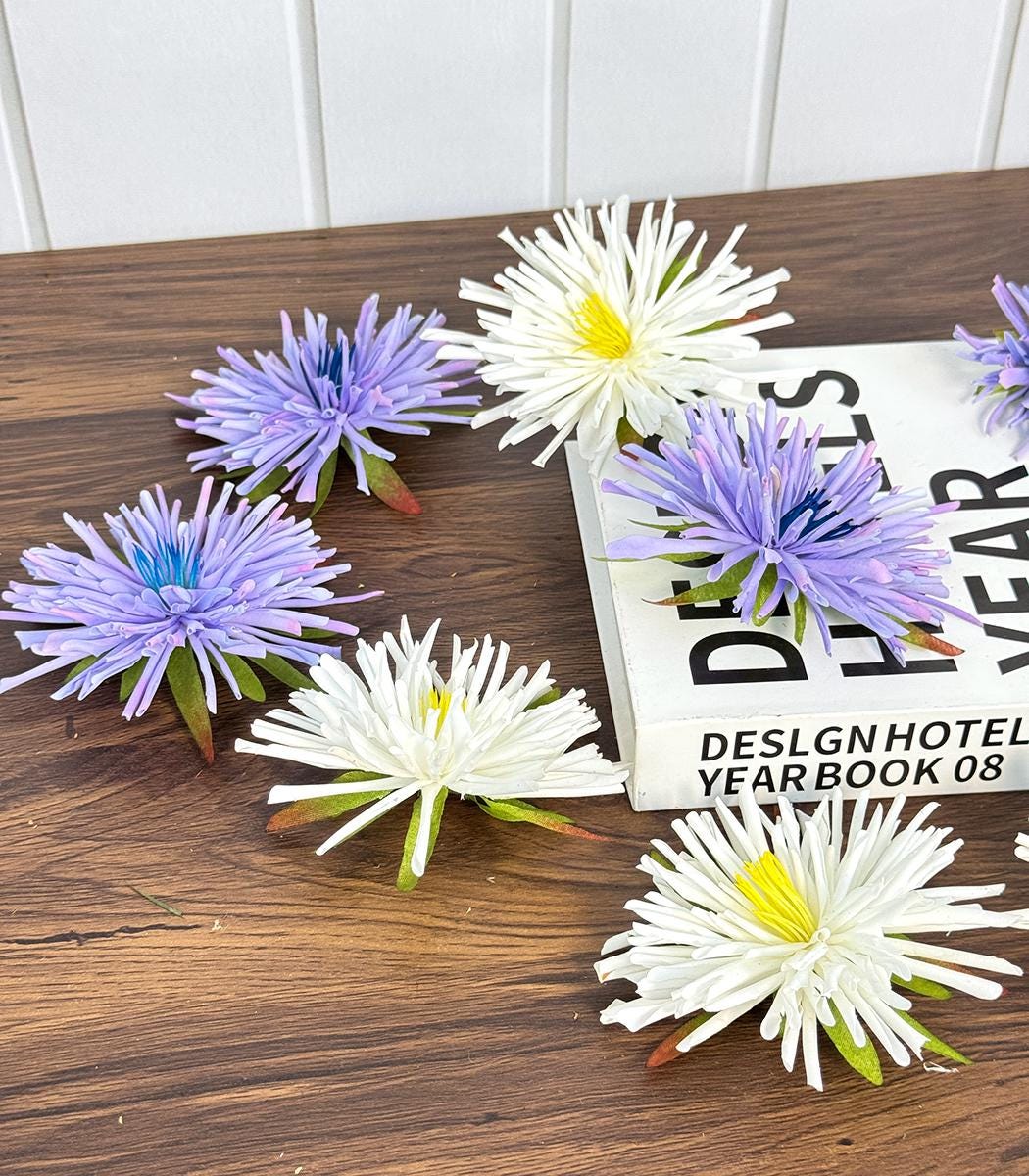 Fake Hand Craft Fake Chrysanthemum Head,faux Realistic Dahlia,diy Craft Supply ...