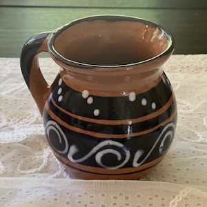 Handmade Mexican Mugs all gloss | Colored Terracotta Mug I Clay Coffee Mug  I Jarritos Taza I