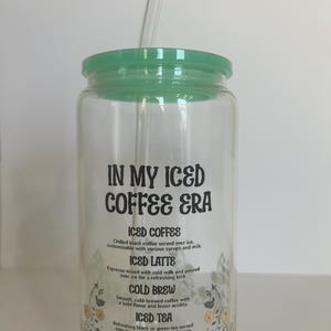 In my iced coffe era floral cup