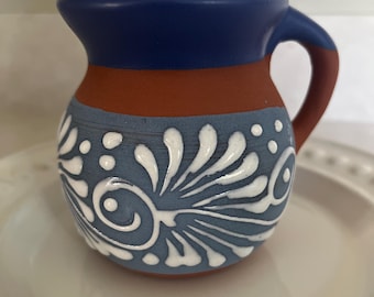 Handmade Terracotta Coffee Mug: Mexican Jarritos Style, 12 oz