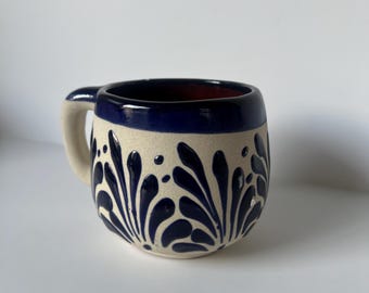 Handmade Terracotta Coffee Mug: Mexican Pottery, 12 oz