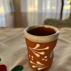 Handmade Mexican Shot Glass | Tequila Shot Glass I Colored Terracotta I Clay shot Glass I weeding tequila favors