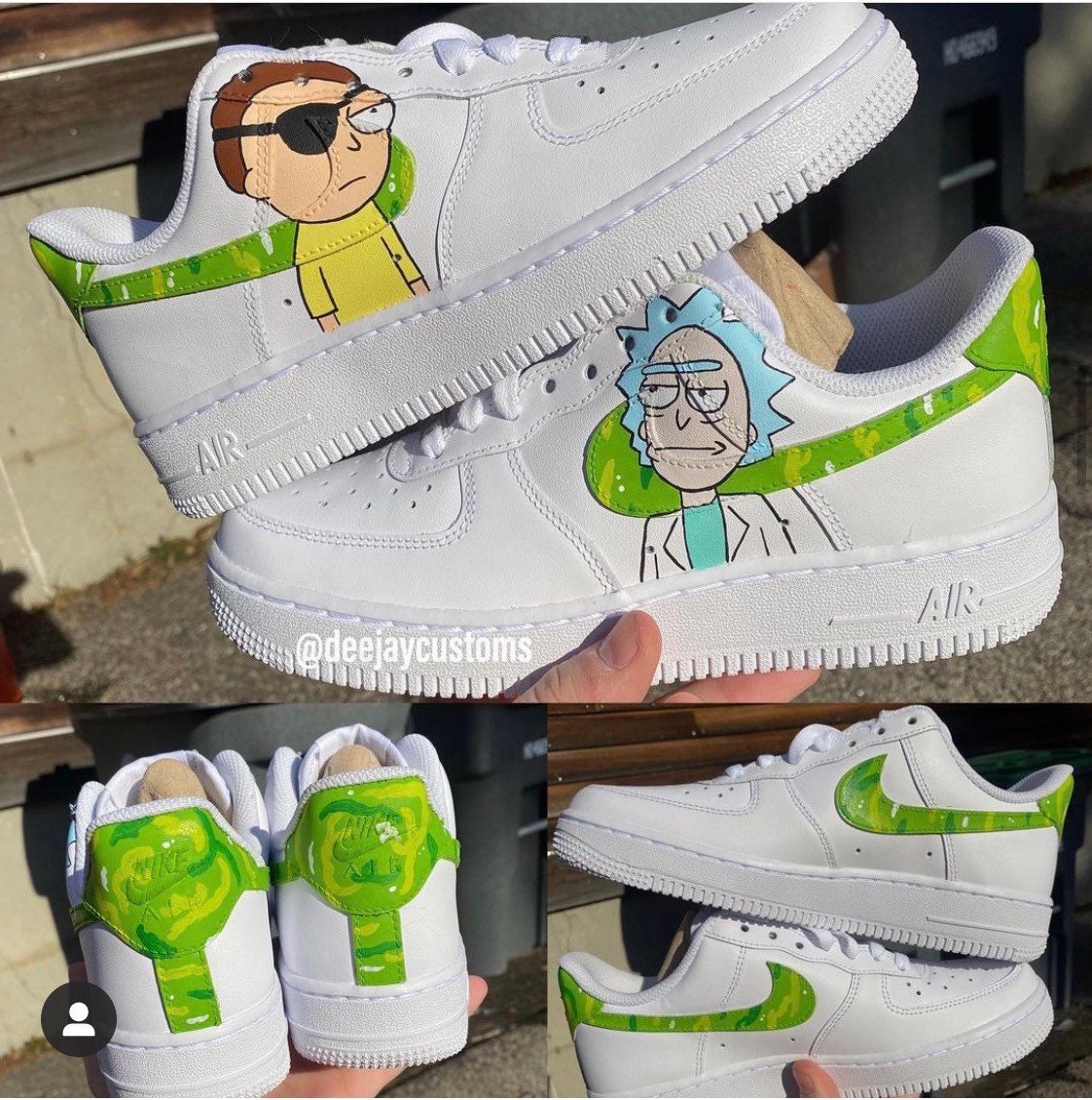 nike air force 1 custom rick and morty